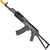 Rifle de Airsoft Elétrico APS AK74M Blowback - Full Metal