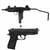 Sub Metralhadora de Airsoft Co2 KWC Mini Uzi Blow Back + Pistola Airsoft Co2 Taurus PT92