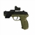 Pistola de Pressão Co2 Gamo PT-85 4,5mm Mag 2x8 Tiros Blowback Olive Black + Red Dot + Trilho