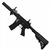 Rifle de Airsoft Elétrico Duel Code M4 Silencer Anonymous Hero ST Monica Full Metal - Preto ***