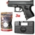 3x Pistola de Airsoft Spring Cyma P698 Glock Baby + 3x Maletas Falcon Armas + 6000BBs