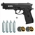 Pistola de Pressão Co2 Swiss Arms SA P92 4,5mm PT92 Nylon + 4 Co2 + 600 Esferas