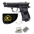 Kit Pistola De Pressão CO2 4.5mm Beretta M84 FS 17T- Umarex + Esfera de Aço + Óculo + 5 Cilindros de CO2 + Capa