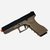 Pistola de Airsoft Green Gas Army R17 Slide Metal Blowback - Tan - Mostruário na internet