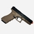 Pistola de Airsoft Green Gas Army R17 Slide Metal Blowback - Tan - Mostruário - Falcon Armas