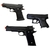 Kit Pistola Galaxy G20 1911 Full Metal + Pistola Saigo 27 Black + Pistola G10 1911 - (TODAS SÃO DECORATIVAS) Cores Var