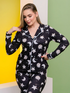 PIJAMA LONGO LUA E ESTRELAS