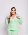 PIJAMA LONGO LISO MENTA