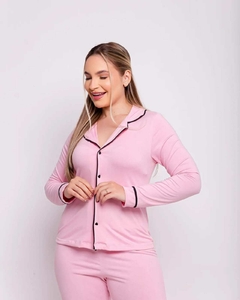 PIJAMA LONGO LISO - ROSA BB - loja online