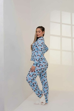 PIJAMA AMERICANO LONGO - PANDA - La Fontana Pijamas