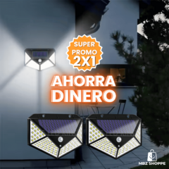 2X1 - REFLEXTOR SOLAR-100 LEDS-CON SENSOR DE MOVIMIENTO - tienda online