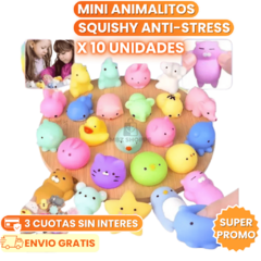 MINI ANIMALITOS SQUISHY ANTI-STRESS - PACK X10 UN