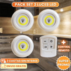 LUZ LED TOUCH PACK X3 UN - AUTOADHESIVA PORTATIL A PILAS