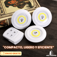 LUZ LED TOUCH PACK X3 UN - AUTOADHESIVA PORTATIL A PILAS - MBZ SHOPPE