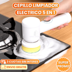 CEPILLO ELECTRICO 5 EN 1 USB - LIMPIADOR AZULEJOS COCINA BAÑO