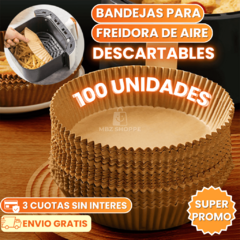 BANDEJAS PARA FREIDORA DE AIRE - DESCARTABLES X 100UN