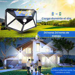 2X1 - REFLEXTOR SOLAR-100 LEDS-CON SENSOR DE MOVIMIENTO - comprar online