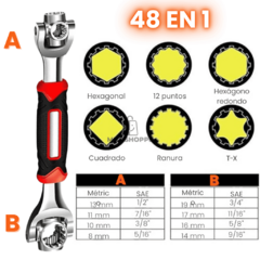 LLAVE TUBO MULTIUSOS 48 EN 1 en internet