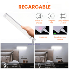 LUZ CON SENSOR DE MOVIMIENTO - RECARGABLE - 50CM en internet