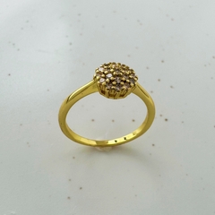 Anel Micro Zircônias Banhado a Ouro 18K - comprar online