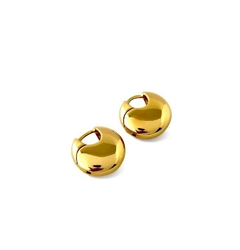 Brinco Argola Oval Banhado a Ouro 18K