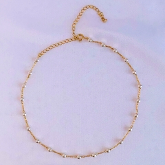 Choker Corrente De Pérolas Banhado a Ouro - comprar online