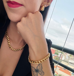 Pulseira Elo Grumet Banhada a Ouro 18K - loja online