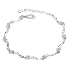 Pulseira de Namorados com Zircônias em Prata 925