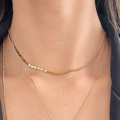 Choker medalhas de corrente banhado a ouro 18K - comprar online