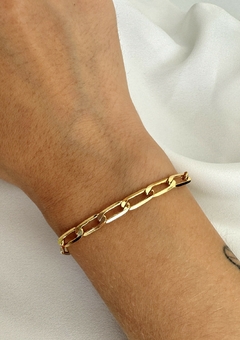 Pulseira de Elos Grandes Banhada a Ouro 18k - comprar online