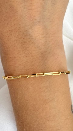 Pulseira de Elos Pequenos Banhada a Ouro 18k - comprar online