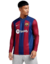 Camisa Barcelona Home Manga Longa 23/24 - Torcedor Masculina - Azul e Grená