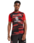 Camisa AC Milan Pré-Jogo 24/25 - Torcedor Masculina - Vermelho / Preto