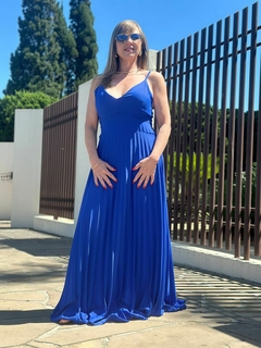 Vestido Plissado Com Capa