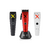 Cortadora Stylecraft Instinct-x Pro Clipper en colores negro, rojo y blanco, con base de carga.