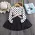 Vestido manga cumprida com renda - Mundo Kids