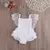 Bodysuit de renda para bebê recém-nascido, roupas de algodão - Mundo Kids