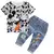 Camiseta e calça jeans infantil Minnie Mickey Mouse na internet