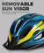 Vicgoal adultos capacete da bicicleta viseira led luz traseira - Ouro Shop