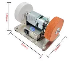 Imagen de Mini esmeriladora eléctrica para el hogar, esmeriladora de mesa con muelas gruesa y fina