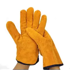 Guantes de trabajo de cuero de vaca suave.