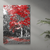 Quadro Decorativo Vermelho Vivo: Contraste Natural em Monocromático