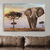 Imagem do Quadro Decorativo Crepúsculo da Savana: A Majestade do Elefante