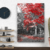 Quadro Decorativo Vermelho Vivo: Contraste Natural em Monocromático