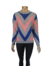 Sweater de Rayas Grises, Azules y Rosas