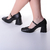 Scarpin Boneca Salto Bloco Couro - loja online