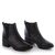 Bota Salto Baixo Cano Curto Couro Preto - comprar online