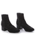 Bota Salto Bloco Cano Curto Knit Preta - comprar online