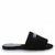 Pantufa Homewear Veludo Preto Detalhe Metal