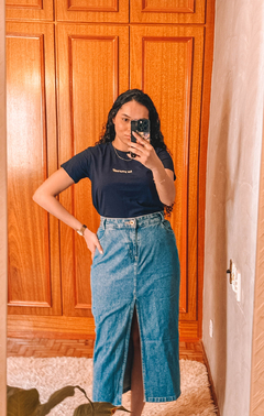 Saia Midi Jeans